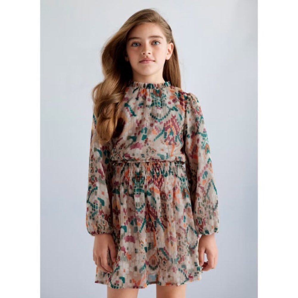 Mayoral Multicolor Patterned Kids Dress